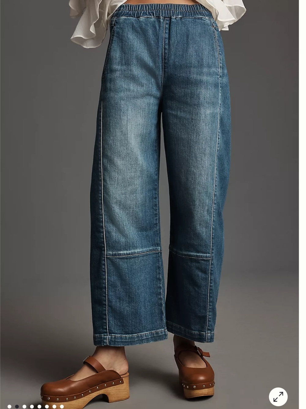 Pilcro Izzie Relaxed Pull-On Barrel Jeans medium